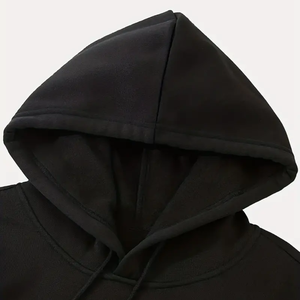 เสื้อมีฮู้ดใส่ได้ทั้งชายและหญิงสไตล์แฟชั่นฤดูใบไม้ร่วงผ้าคอตตอนออร์แกนิก100% โลโก้ออกแบบได้ตามต้องการสไตล์ลำลองพิมพ์ลายสีพื้น - Product Image 4