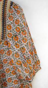 Indian Fusion Ikat Nonwoven Transpirable Vintage Hasta la rodilla Ropa de playa Botón de bolsillo Vestido de verano - Product Image 4