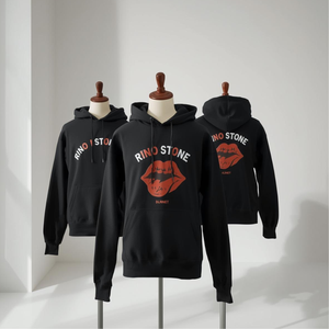 เสื้อฮู้ดดี้ปักลายคริสตัลสำหรับฤดูหนาว ตกแต่งด้วยคริสตัล ผ้าฝ้ายฟลีซ กันน้ำ ระบายอากาศได้ดี มีบริการ OEM/ODM - Product Image 2