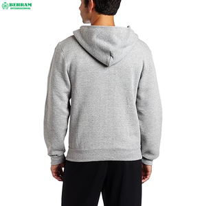 Sweat à capuche unisexe sur mesure respirant avec fermeture éclair, en molleton/éponge française, séchage rapide, coton thermique épais pour l'hiver - Product Image 2