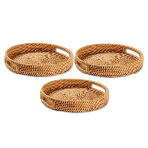 PRODUCTO SUPERIOR Servir con estilo con bandejas de ratán elegantes y duraderas para cada ocasión Exportación desde Vietnam - Product Image 1
