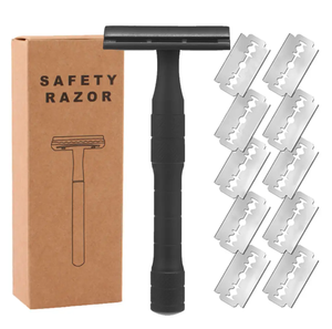 Rasoir de sécurité classique à double tranchant en acier inoxydable, réutilisable, écologique, pour rasage manuel de la barbe - Product Image 5