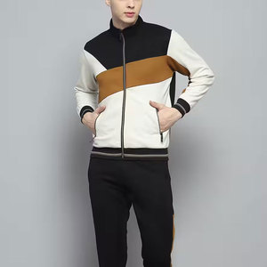 Chándales con cremallera para hombre de manga larga hechos con Material de algodón 100%/chándales de diseño y tamaños personalizados de ajuste Regular de gran venta para hombre - Product Image 4