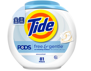 Para vainas libres y suaves limón lavanda y aroma floral detergente para ropa jabón Pacs 81 cápsulas de conteo - Product Image 2