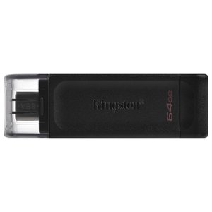 Memoria USB Tipo-C de 64 GB DATATRAVELER 70 3.2 Negra Personalizada con Memoria Integrada de 32 GB y Capacidad de 1 GB para Conductores - Product Image 1