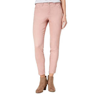 Jeans Skinny da Donna Style & Co, Stile Casual High Street, Vestibilità Curvy, in Denim Rosa Traspirante, Vita Alta, Logo Semplice, Taglia 18 - Product Image 1