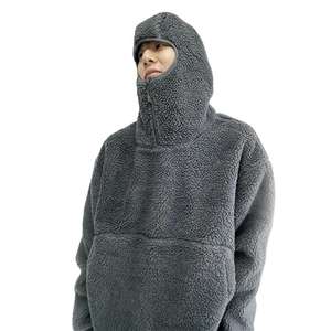 Vente en gros de sweats à capuche Sherpa décontractés de toutes les couleurs Couverture à capuche moelleuse pour hommes Couverture à capuche Sherpa personnalisable - Product Image 1