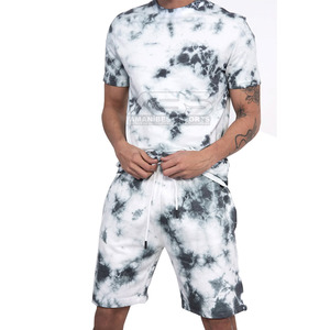 Ropa deportiva informal de verano para hombre, Conjunto de camiseta y pantalones cortos, conjuntos de ropa deportiva de manga corta con patrón sólido al por mayor - Product Image 6