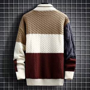Pull en coton 100% pour homme, nouveau modèle 2025, style décontracté vintage, dégradé 3D en PU, style unisexe, tricot jacquard de Noël, ODM - Product Image 4