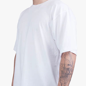Camiseta Blanca Unisex de Alta Calidad, Talla Grande, Transpirable, Antibolitas, Diseño Básico para Ropa Urbana, Suministro al por Mayor - Product Image 1