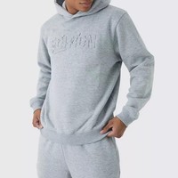 Survêtement homme imprimé de logo personnalisé en relief de haute qualité Survêtement ample surdimensionné et ajusté imprimé en relief en 3d pour hommes