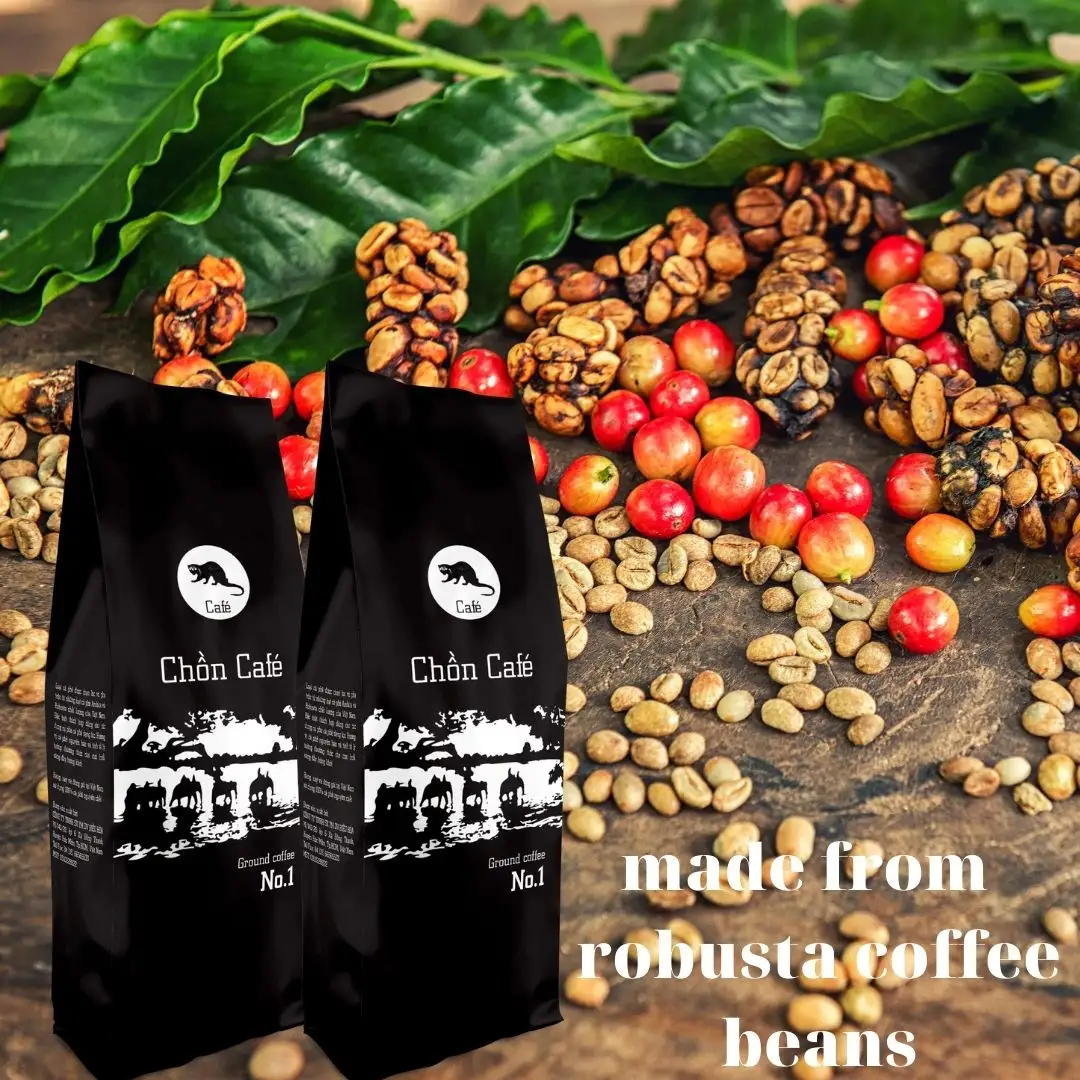 Kopi kualitas terbaik kopi Weasel No.1 kopi bubuk hitung Nam asal dengan rak kehidupan 12 bulan nyaman menggunakan 500gr/tas