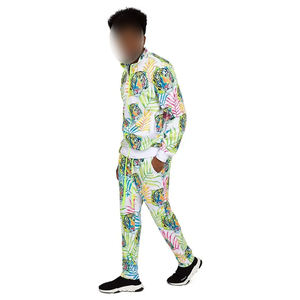 Chándales de ropa para exteriores con estilo de cremallera de Color sólido sublimado, conjunto de 2 uds para hombres, chándales de algodón cómodos de ajuste Regular - Product Image 6