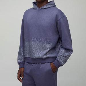 Ensemble de survêtement pour homme en polyester 100% avec strass, pour le sport décontracté, séchage rapide, respirant, de haute qualité, taille plus - Product Image 6