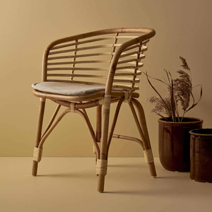 Vintage-Inspired Wicker Kitchen <b>Chair</b> with Weather-Resistant <b>Rattan</b> for Garden Seating - Product Image 5