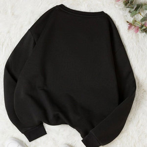 Sudadera de cuello redondo de marca privada con logotipo personalizado, jersey de gran tamaño estampado para mujer, sudaderas de cuello redondo de diseñador - Product Image 2