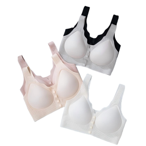 Texlina CloudFit Sculpt Series Soutien-gorge à fermeture avant en soie glacée à bord chevron pour femme 12 pièces/paquet - Product Image 1