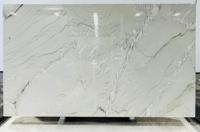 Dalles de quartzite blanc Mont Blanc pour comptoirs de cuisine de luxe et décoration murale intérieure