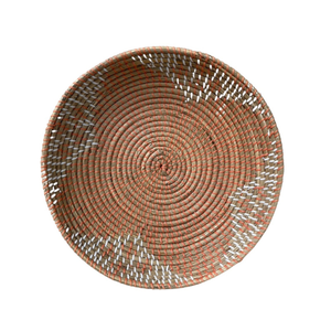 Plaque de chargeur en jonc de mer tissé-Panier mural décoratif-Plateau naturel fait à la main pour un décor rustique - Product Image 6