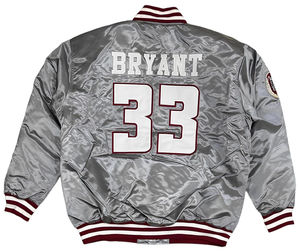 Chaqueta Bomber de Satén de Color Elegante, Diseño y Talla Personalizados, Chaqueta Universitaria de Satén de Doble Cara Estilo Béisbol para Hombre - Product Image 4