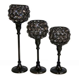 Sparkle decorativo Metal cristal Copa portavelas MESA CENTRO DE MESA Color plata para decoración de fiestas de boda - Product Image 6