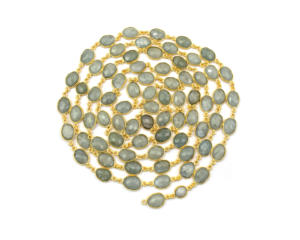 อัญมณีธรรมชาติพร้อมชุบทอง18K ทำด้วยมือแฟชั่นสวยงามของขวัญสำหรับโซ่ตัวเชื่อมต่อฝาของเธอ - Product Image 3