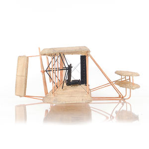 Modèle d'avion vintage des frères Wright, réplique artisanale en bois peinte de l'avion précurseur, décoration intérieure 83.8Lx43.2Wx19.1H cm - Product Image 3