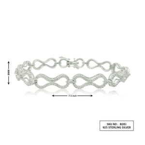 925 Sterling Silver 2.62 Carat Round-Cut Natural White Diamond Tennis <b>Bracelet</b> for Womens 7.5 Inches - Product Image 2
