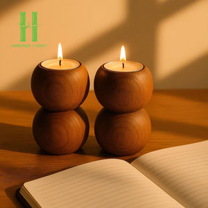 Bougeoir en laque de luxe Bougeoirs décoratifs en bois OEM pour la maison Restaurant Hôtel Emballage personnalisé au Vietnam - Product Image 5