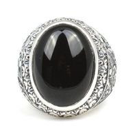 Bijoux faits main en argent 925, opale éthiopienne de coupe ovale délicate, motif géométrique Elii Kalemli, pour homme, usage quotidien, Yzk 2.0x1.5cm