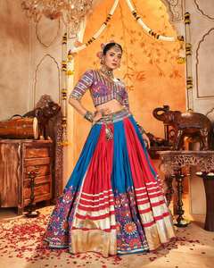 Nueva Tendencia Navratri, Serie Especial de Chaniya Choli, Lehenga Choli Reversible de Algodón Muselina Pesada, Informal, para Fiestas, Bodas, Todas las Temporadas - Product Image 4