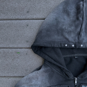 Sweat à capuche Streetwear pour hommes grande taille Sweats à capuche pour hommes Acid Wash Sweat à capuche surdimensionné pour hommes - Product Image 3