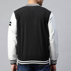 Vente directe d'usine Veste de baseball à séchage rapide pour hommes avec lettrage Veste de taille adulte en toile de nouveau style - Product Image 3