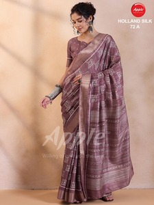 Premium Handloom Holland Silk Sarees Tissu Couleur assortie pour rideaux élégants et designers Holland Silk Saree Luxurious Sarees - Product Image 4