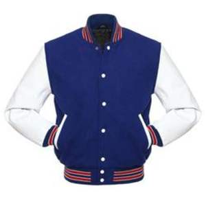 Chaqueta Universitaria de Béisbol de Lana Bicolor para Hombre con Mangas de Cuero, Logotipo Personalizado, Moda de Invierno - Precio de Mayoreo - Product Image 3