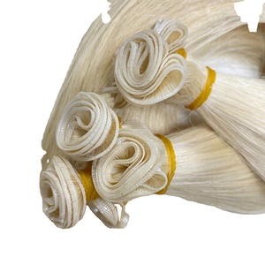 Extension de cheveux humains Remy lisses, tissage plat, vierge, Double Machine, haute qualité, prix de gros - Product Image 1
