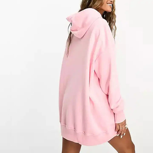 Sweats à capuche pour femmes en coton 100% anti-rides, anti-boulochage, surdimensionnés, logo imprimé sur écran personnalisé, streetwear, sweats à capuche respirants pour femmes - Product Image 2