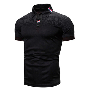 Golf deportivo de calidad superior para hombre para Polo, tela de punto transpirable, logotipo estampado personalizado, negocios sólidos en blanco para polos - Product Image 4