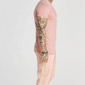 T-shirts pour hommes coupe ajustée 100% coton Haut respirant personnalisable pour le sport Fitness Workout Yoga Streetwear - Product Image 3