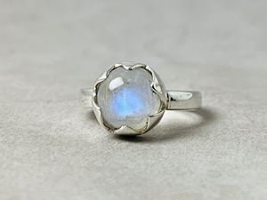 Custom Handmade Classic Design Rainbow <b>Moonstone</b> <b>Ring</b> 925 Sterling Silver Jewelry for Parties - Product Image 2