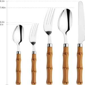Meilleur et grand ensemble de couverts en acier inoxydable à manche solide couteau à dîner cuillère maison cuisine restaurant vaisselle décor d'événement de mariage - Product Image 3