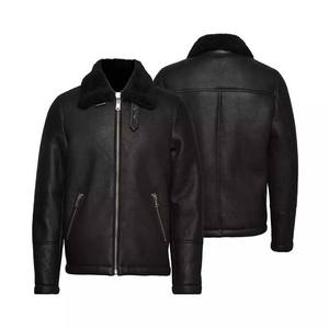Chaquetas de Cuero para Hombre de Manga Larga, Ropa de Moda Personalizada, 100% Cuero, Cuello Alto, Ropa de Invierno, Precio Económico al por Mayor - Product Image 4
