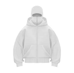 Sweat à capuche double couche Ninja personnalisé avec logo brodé 2026, grande taille, épais, entièrement zippé, pour hommes - Product Image 5