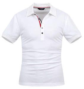 เสื้อเชิ้ตแฟชั่นลำลองถักนิตติ้งคุณภาพสูง ระบายอากาศได้ดี สำหรับผู้ชาย ผ้าฝ้าย 50% โพลีเอสเตอร์ 50% แขนสั้น - Product Image 6