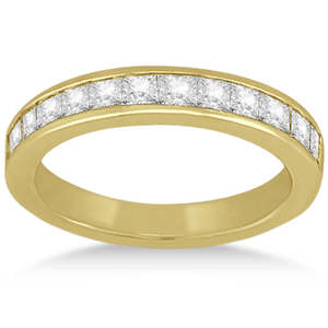 Anillo de Compromiso y Conjunto Nupcial Princesa con Diamantes, Oro Amarillo de 14k, 1.10ct, Conjuntos de Joyería Fina - Product Image 5