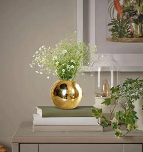 Vase à fleurs en métal fini or de petite taille pièce maîtresse de table décorative pour la maison salon bureau hôtel décoration intérieure utilisation - Product Image 2