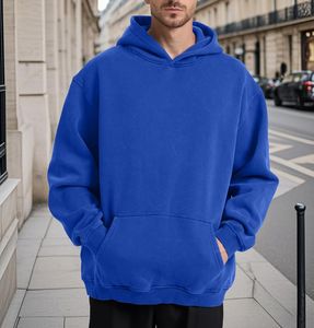 Sudadera con capucha de gran tamaño personalizada, jersey liso en blanco de lana y poliéster mezclado de algodón pesado, Sudadera con capucha ajustada para invierno - Product Image 5