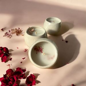 Bougie parfumée 100% faite à la main en cire de soja de haute qualité 200g dans un pot en céramique céramique faite à la main (expédition pratique) - Product Image 4