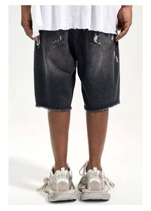 Oem Chic Ripped <b>Denim</b> Shorts Men's Casual Street Style Medium <b>Stretch</b> Distressed <b>Denim</b> Shorts For Summer Jorts Bermuda Shorts - Product Image 2