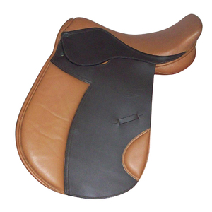 Sillín inglés duradero y elegante de primera calidad, herramienta de entrenamiento ecuestre de estilo occidental de cuero genuino para montar a caballo - Product Image 1